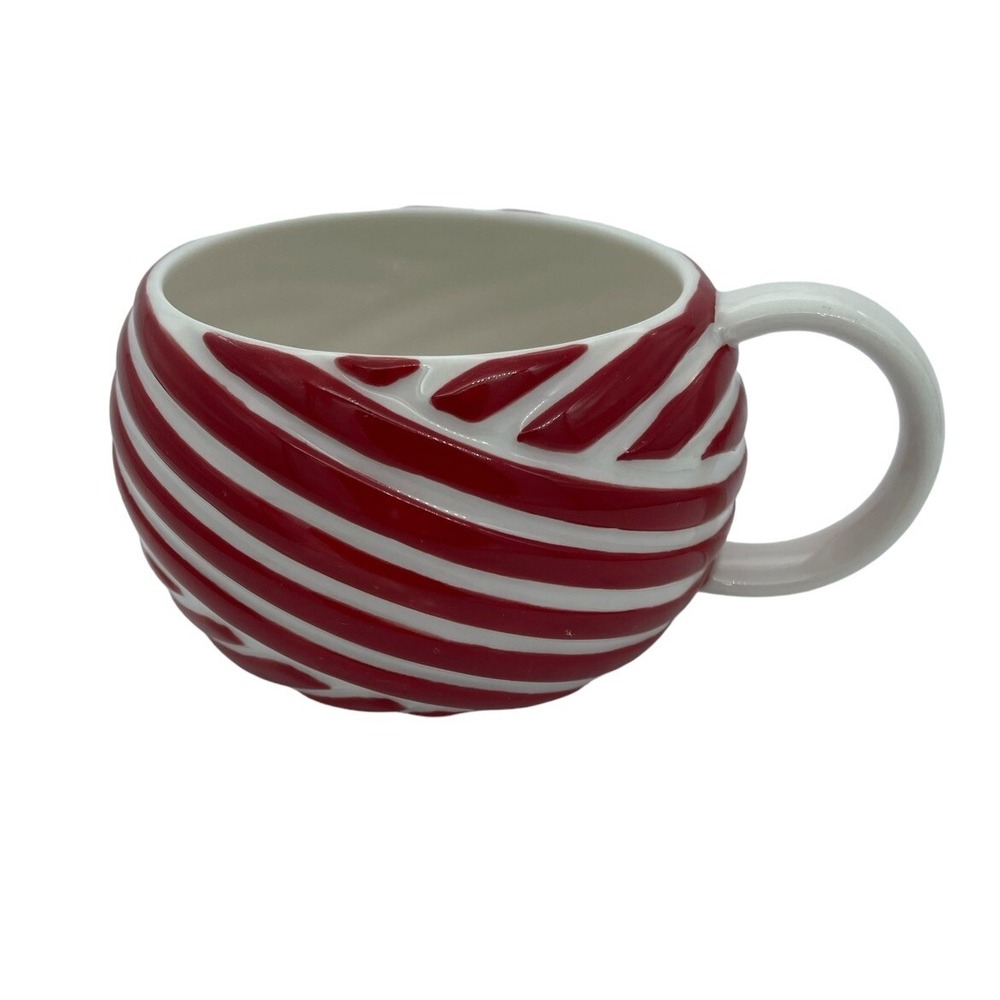 Starbucks Holiday Peppermint Swirl Red White Stripe Candy Cane 12oz Mug NW/OTs